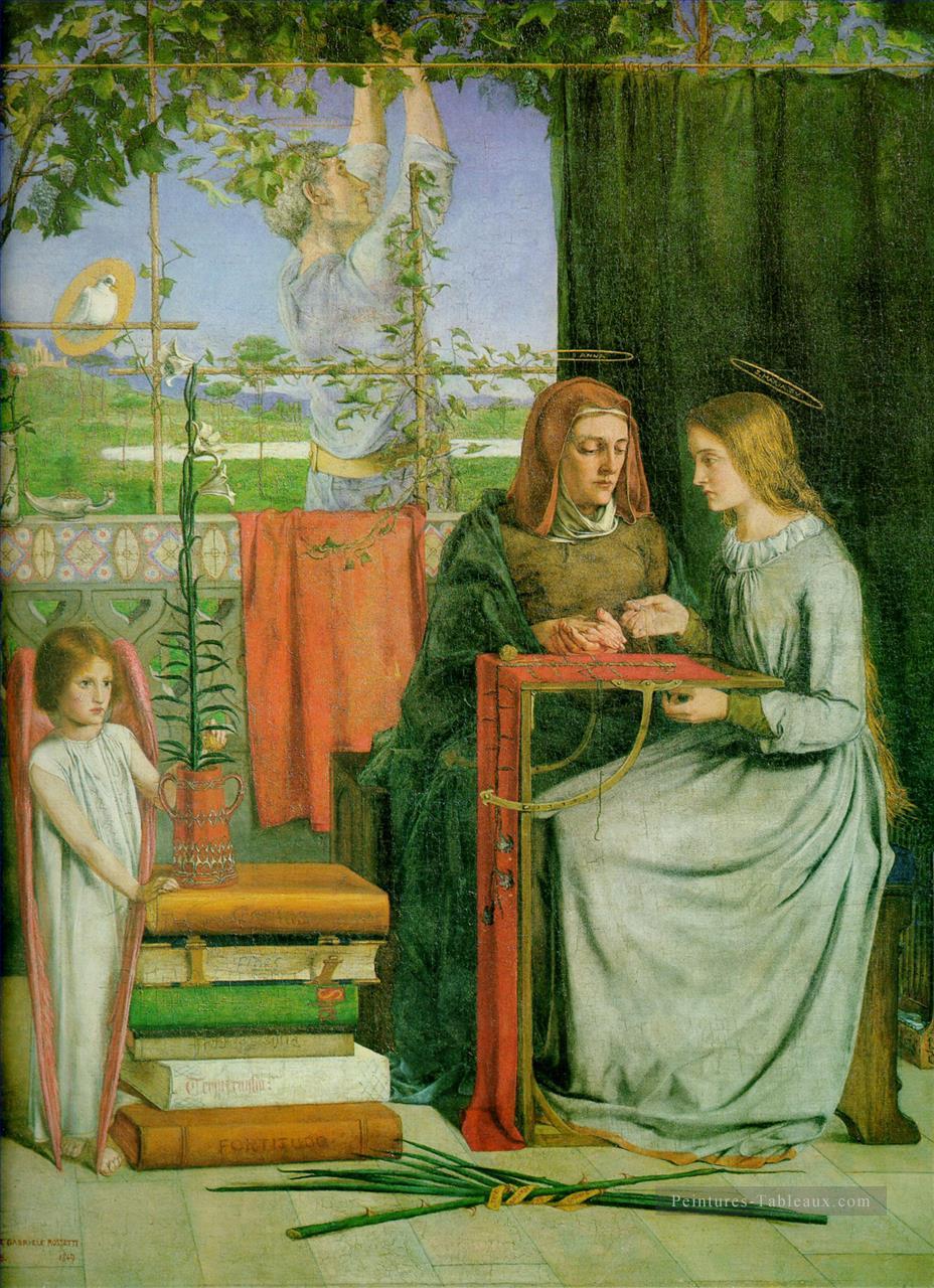 L’Enfance de la Vierge préraphaélite Fraternité Dante Gabriel Rossetti Peintures à l'huile